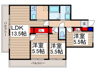 セレーノ彩都Ⅳの物件間取画像